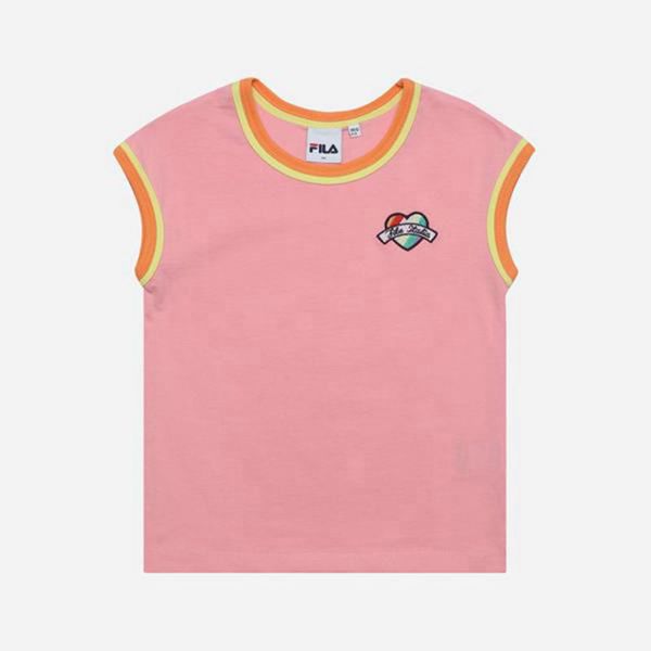 Camisetas Manga Corta Fila Niñas Rosas - Candy Crew Neck Sleeveless - España 542908SMT